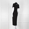 Bimba y Lola Black Collared T-Shirt Midi Dress