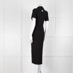 Bimba y Lola Black Collared T-Shirt Midi Dress