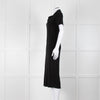 Bimba y Lola Black Collared T-Shirt Midi Dress