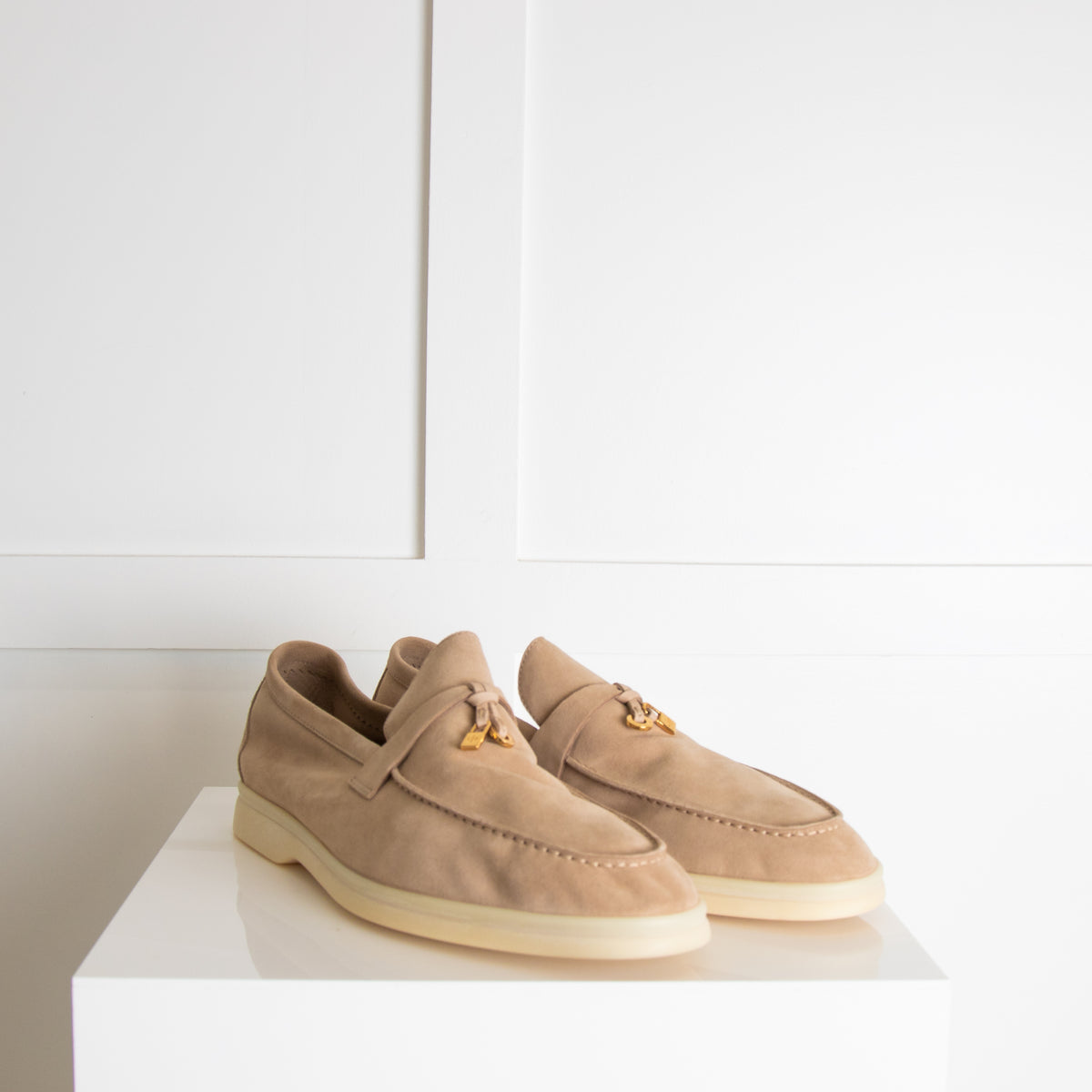 Loro Piana Beige Summer Charms Loafers