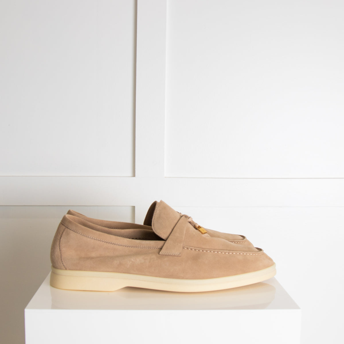 Loro Piana Beige Summer Charms Loafers