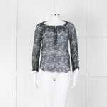 Isabel Marant Etoile Dark Sheer Patterned Top