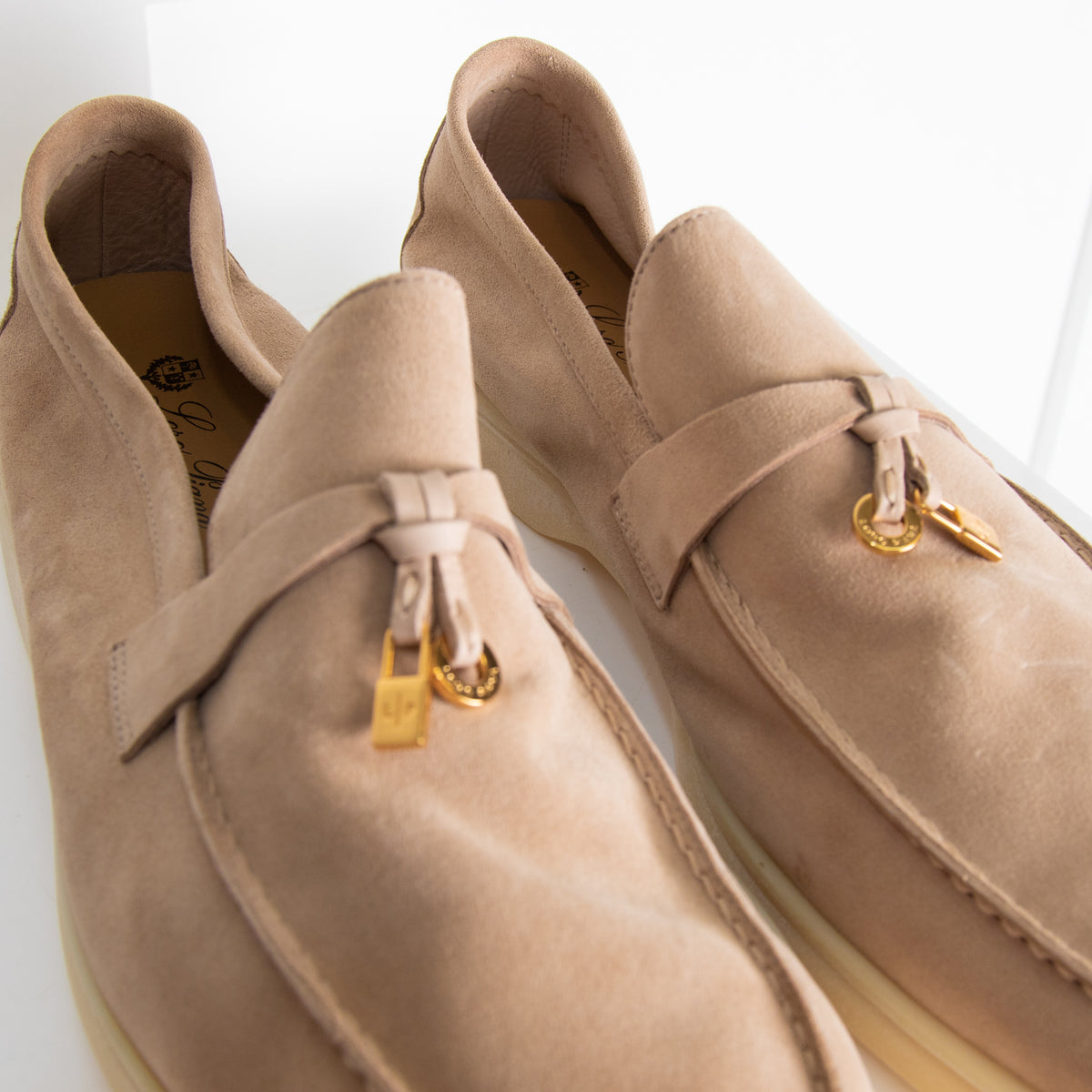 Loro Piana Beige Summer Charms Loafers