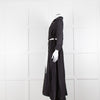 Max & Moi Black Cotton Silk Long Shirt Button Up Dress