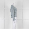 ba&sh Blue Wool Mix Jumper With Pleated Shoulders