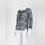 Isabel Marant Etoile Dark Sheer Patterned Top