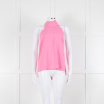 Me + Em Pale Pink Sleeveless Tie Neck Top