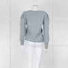 ba&sh Blue Wool Mix Jumper With Pleated Shoulders