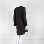 Iro Black Florine Black Mini Dress with Eyelet Neck