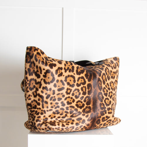 Victoria Beckham Leopard Print Ponyskin Bag