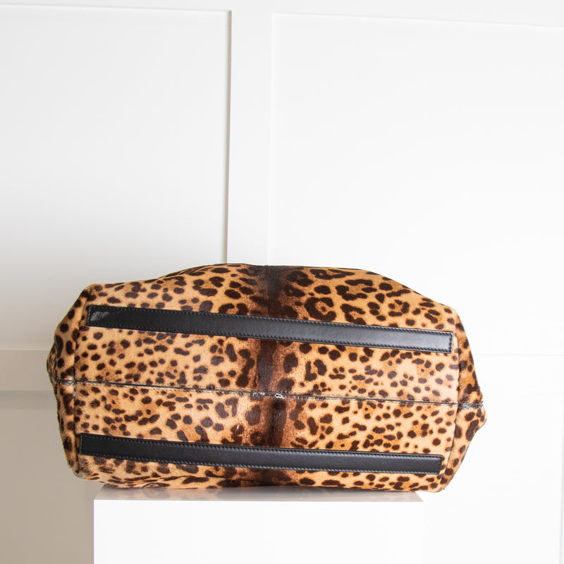 Victoria Beckham Leopard Print Ponyskin Bag
