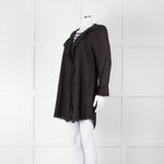 Iro Black Florine Black Mini Dress with Eyelet Neck