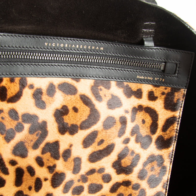 Victoria Beckham Leopard Print Ponyskin Bag
