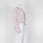 IRO Pastel Patterned Wrap Around Blouse