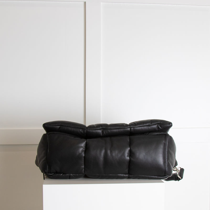 Stand Studio Black Faux Leather Quilted Shoulder Bag