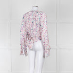 IRO Pastel Patterned Wrap Around Blouse