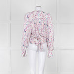 IRO Pastel Patterned Wrap Around Blouse