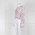 IRO Pastel Patterned Wrap Around Blouse