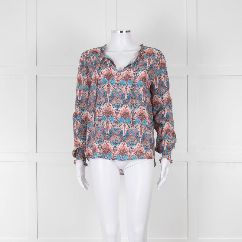Dea Kudibal Multicoloured L/S Top With Gathered Cuffs