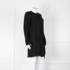 Diane Von Furstenberg Black Silk Bib Front Drop Waist Mini Dress