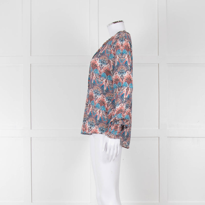 Dea Kudibal Multicoloured L/S Top With Gathered Cuffs