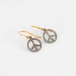 Rosa de la Cruz 18k Gold Peace Hanging Earrings