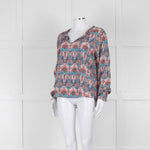 Dea Kudibal Multicoloured L/S Top With Gathered Cuffs