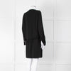 Diane Von Furstenberg Black Silk Bib Front Drop Waist Mini Dress