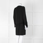 Diane Von Furstenberg Black Silk Bib Front Drop Waist Mini Dress