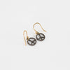 Rosa de la Cruz 18k Gold Peace Hanging Earrings