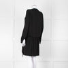 Diane Von Furstenberg Black Silk Bib Front Drop Waist Mini Dress
