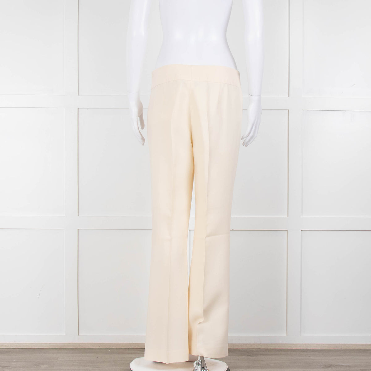 Akris Cream Wool Tailored Trousers