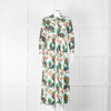 Maje Green Floral Cotton Shirt Dress