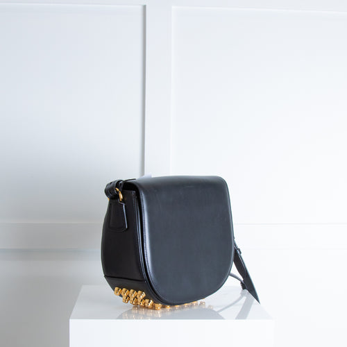 Alexander Wang Black Leather Gold Stud Cross Body Bag