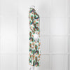 Maje Green Floral Cotton Shirt Dress