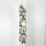 Maje Green Floral Cotton Shirt Dress
