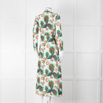 Maje Green Floral Cotton Shirt Dress