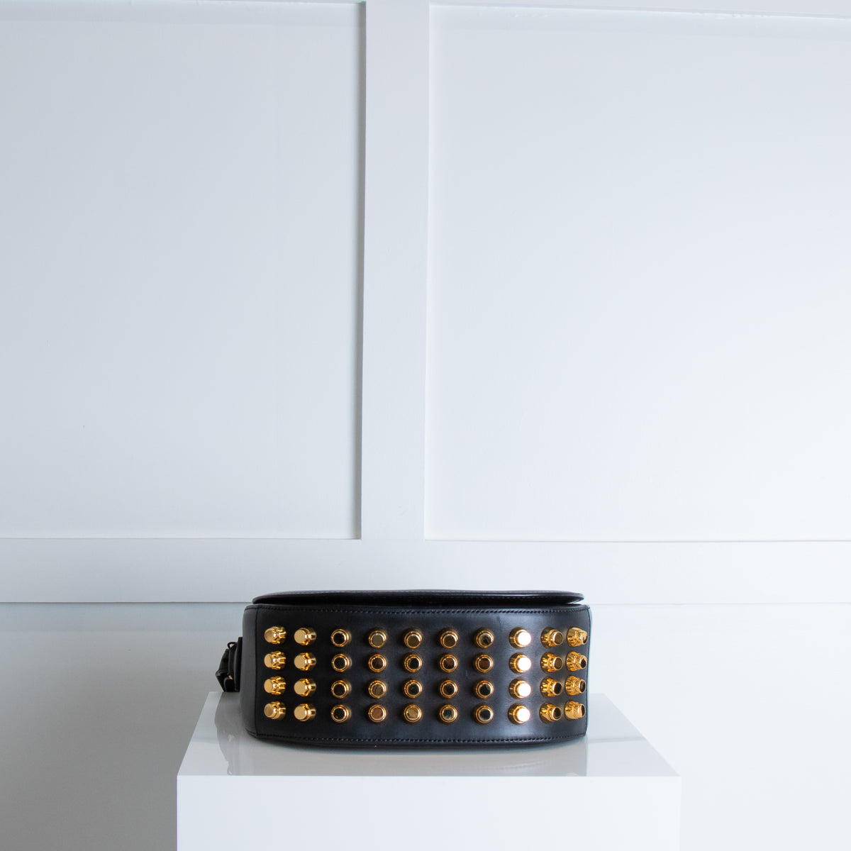 Alexander Wang Black Leather Gold Stud Cross Body Bag