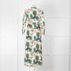 Maje Green Floral Cotton Shirt Dress