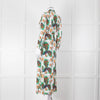 Maje Green Floral Cotton Shirt Dress