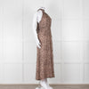 Primrose Park Black and Pink Leopard Halterneck Maxi Dress