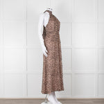 Primrose Park Black and Pink Leopard Halterneck Maxi Dress