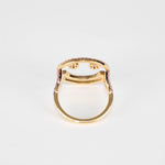 Rosa de la Cruz 18k Yellow Gold Smile Ring with Pink Sapphires