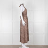 Primrose Park Black and Pink Leopard Halterneck Maxi Dress