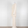 Akris Cream Crepe Open Lapel Dress Blazer