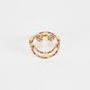 Rosa de la Cruz 18k Yellow Gold Smile Ring with Rainbow Stones