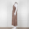Primrose Park Black and Pink Leopard Halterneck Maxi Dress