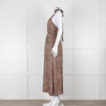 Primrose Park Black and Pink Leopard Halterneck Maxi Dress