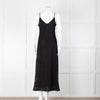 Max Mara Black Stretch Palm Tree Lace Maxi Dress
