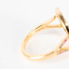 Rosa de la Cruz 18k Yellow Gold Smile Ring with Rainbow Stones